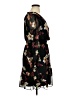 DKNY 100% Polyester Floral Black Cocktail Dress Size 14 - photo 4