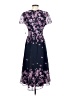 DKNY 100% Polyester Floral Blue Casual Dress Size 4 (petite) - photo 2