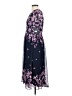 DKNY 100% Polyester Floral Blue Casual Dress Size 4 (petite) - photo 5