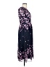 DKNY 100% Polyester Floral Blue Casual Dress Size 4 (petite) - photo 4