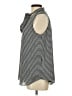 Ann Taylor 100% Polyester Houndstooth Black Sleeveless Blouse Size L - photo 5