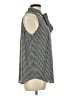 Ann Taylor 100% Polyester Houndstooth Black Sleeveless Blouse Size L - photo 4