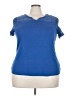 Northcrest 100% Cotton Blue Short Sleeve Top Size 3X - photo 1