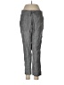 Athleta 100% Linen Chevron-herringbone Gray Linen Pants Size 6 - photo 1