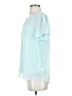 DR2 100% Polyester Teal Short Sleeve Blouse Size XS - photo 5