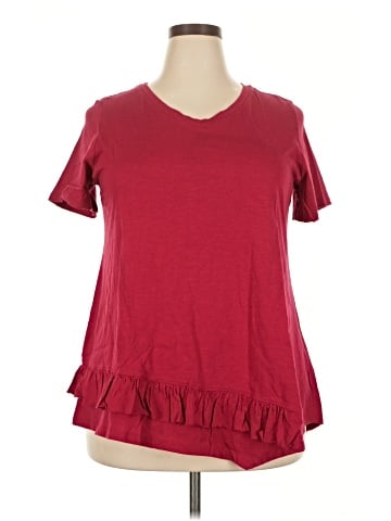 LOGO by Lori Goldstein Short Sleeve Top (view 1)