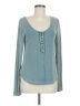 Pol Teal Long Sleeve Henley Size S - photo 1