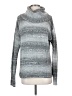 Caslon Metallic Silver Turtleneck Sweater Size S - photo 1