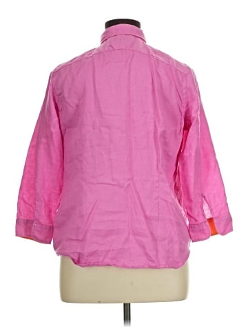 Chaps 3/4 Sleeve Button-Down Shirt (view 2)