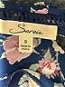 Les Serein 100% Polyester Floral Black Short Sleeve Blouse Size S - photo 7