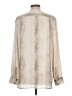 Kenar 100% Polyester Metallic Ivory Long Sleeve Blouse Size L - photo 2
