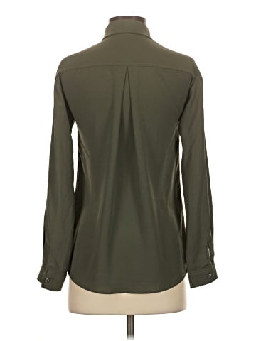 Aqua Long Sleeve Blouse (view 2)