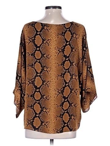 Michael Kors Collection 3/4 Sleeve Silk Top (view 2)