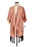 Lularoe 100% Polyester Orange Kimono Size L - photo 1