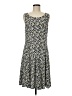 Perceptions Print Blue Casual Dress Size M - photo 1