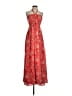 Aqua 100% Cotton Red Casual Dress Size S - photo 1