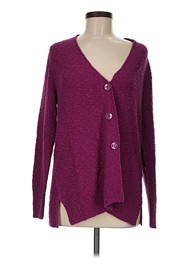 Pre-owned Jjill Cardigan Sweater In Purple