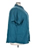 Unbranded 100% Polyester Solid Teal Short Sleeve Blouse Size 4XL - photo 4