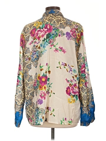 Johnny Was Long Sleeve Silk Top (view 2)