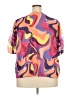 Nicole Miller 100% Polyester Purple Short Sleeve Blouse Size 3X - photo 2