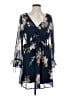 Xhilaration 100% Polyester Floral Blue Cocktail Dress Size S - photo 1