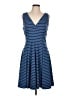 Peter Som Stripes Blue Casual Dress Size 12 - photo 1