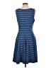 Peter Som Stripes Blue Casual Dress Size 12 - photo 2