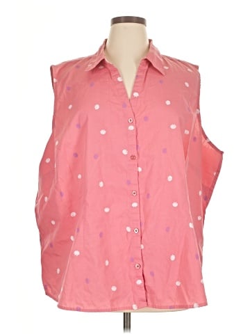 Basic Editions Sleeveless Button-Down Shirt (view 1)