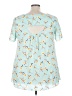 ING 100% Polyester Teal Short Sleeve Blouse Size 3X - photo 2