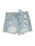 Shein 100% Viscose Blue Denim Shorts Size 4 - photo 1