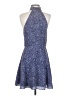 Parker 100% Polyester Polka Dots Blue Cocktail Dress Size S - photo 2
