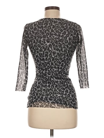 Black Saks Fifth Avenue 3/4 Sleeve Top (view 2)
