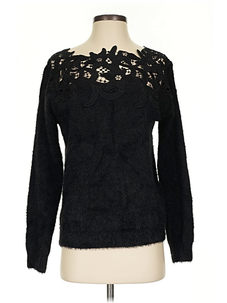 Pre-owned En Creme Pullover Sweater In Black