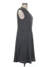 Ann Taylor 100% Polyester Chevron-herringbone Gray Casual Dress Size 6 - photo 4