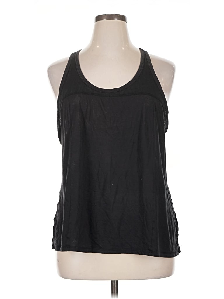 Pre-owned Apostrophe Tank Top Black Halter Neckline Tops