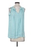 Simply Vera Vera Wang 100% Polyester Teal Tank Top Size S - photo 1