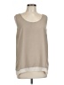 Halogen 100% Polyester Tan Sleeveless Blouse Size L - photo 1