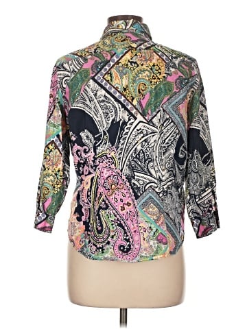 Lauren by Ralph Lauren 3/4 Sleeve Button-Down Shirt (view 2)