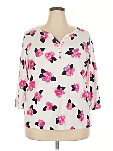 Karen Scott 3/4 Sleeve T-Shirt (view 1)