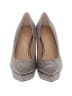 Thalia Sodi Metallic Silver Heels Size 9 1/2 - photo 2
