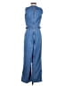 Point Sur 100% Cotton Solid Blue Jumpsuit Size 0 - photo 2