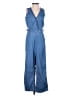Point Sur 100% Cotton Solid Blue Jumpsuit Size 0 - photo 1