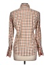 T.ba Houndstooth Orange Tan Long Sleeve Button-Down Shirt Size 12 - photo 2