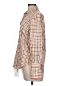 T.ba Houndstooth Orange Tan Long Sleeve Button-Down Shirt Size 12 - photo 5