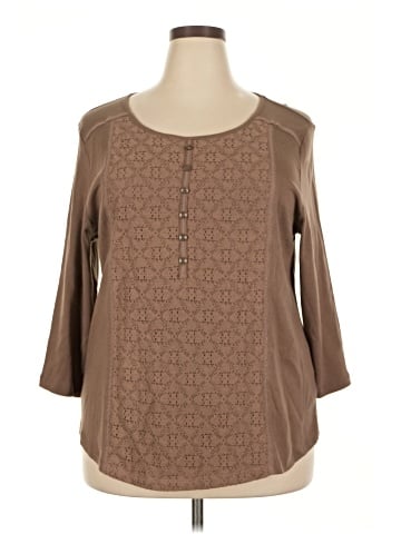 Karen Scott 3/4 Sleeve Blouse (view 1)