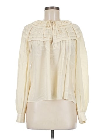 Ulla Johnson Long Sleeve Silk Top (view 1)
