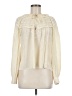 Ulla Johnson 100% Silk Ivory Long Sleeve Silk Top Size 8 - photo 1