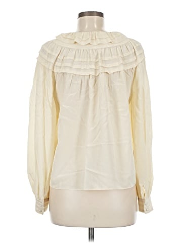 Ulla Johnson Long Sleeve Silk Top (view 2)