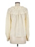 Ulla Johnson 100% Silk Ivory Long Sleeve Silk Top Size 8 - photo 2