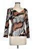 Alberto Makali 100% Polyester Brown 3/4 Sleeve Top Size L - photo 1